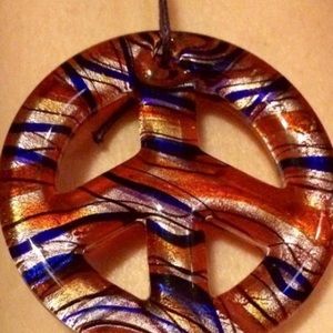 Murano Peace Symbol Necklace